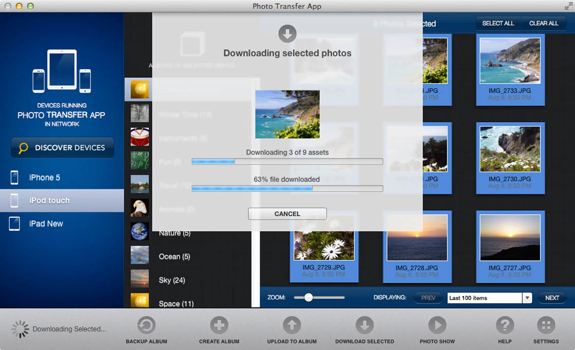 photo transfer app no script